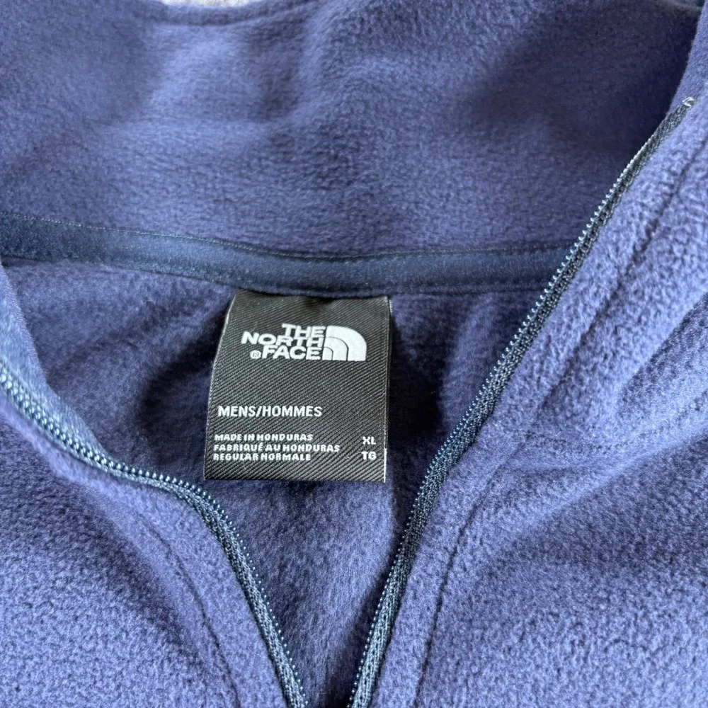 The North Face Fleece Pullover Mens XL Blue 1/4 Zip TKA 100 Lightweight Hiking